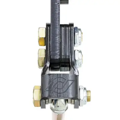 aFe Power Antirock Double Shear End Link Bracket Kit Extends Arm Length 1.5 Inch Allows up to 1.25 Inch Link Offset Hardware Included Pair RockJock 4x4