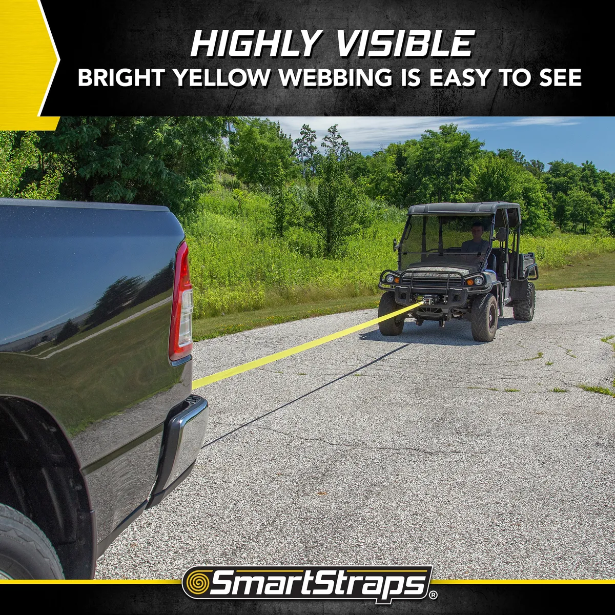 30ft 9000lb Tow Strap With Hooks 1 pk Yellow product image