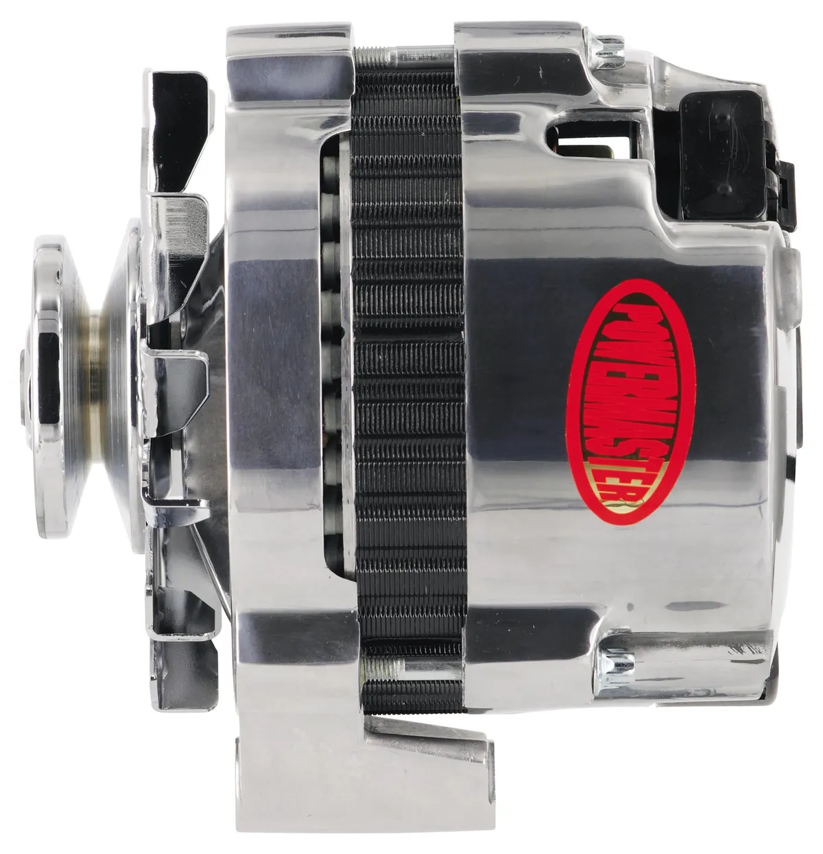 Alternator; CS130 Offset Left; Side Battery Post; 105 Amp; 85 Idle; 1 Groove V Type Pulley; Polished; product image