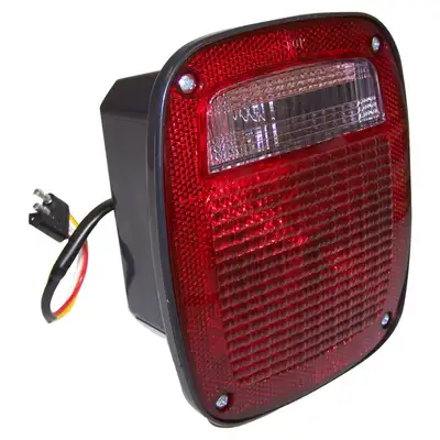 Crown Automotive Jeep Replacement Crown Automotive Jeep Replacement J5457198 Rt. Tail Lamp w/ Black Body, w/o License Lamp Window for 1976-80 Jeep CJ-5, CJ-7