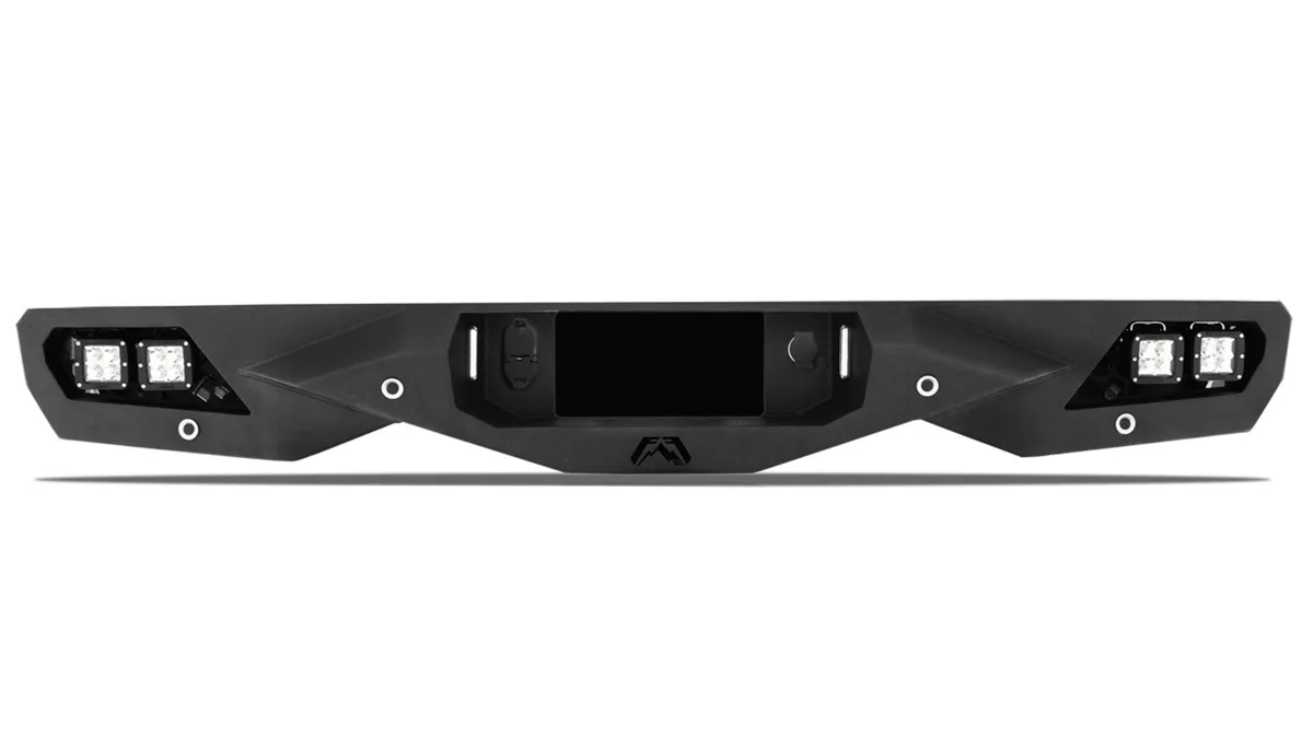 Vengeance Rear Bumper; 2 Stage Black Powder Coated; w/Sensors; product image