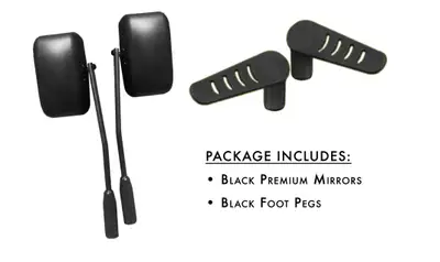Steinjager Steinjäger Exterior Accessories Gladiator JT 2019 to Present Mirror and Foot Peg Kit Black