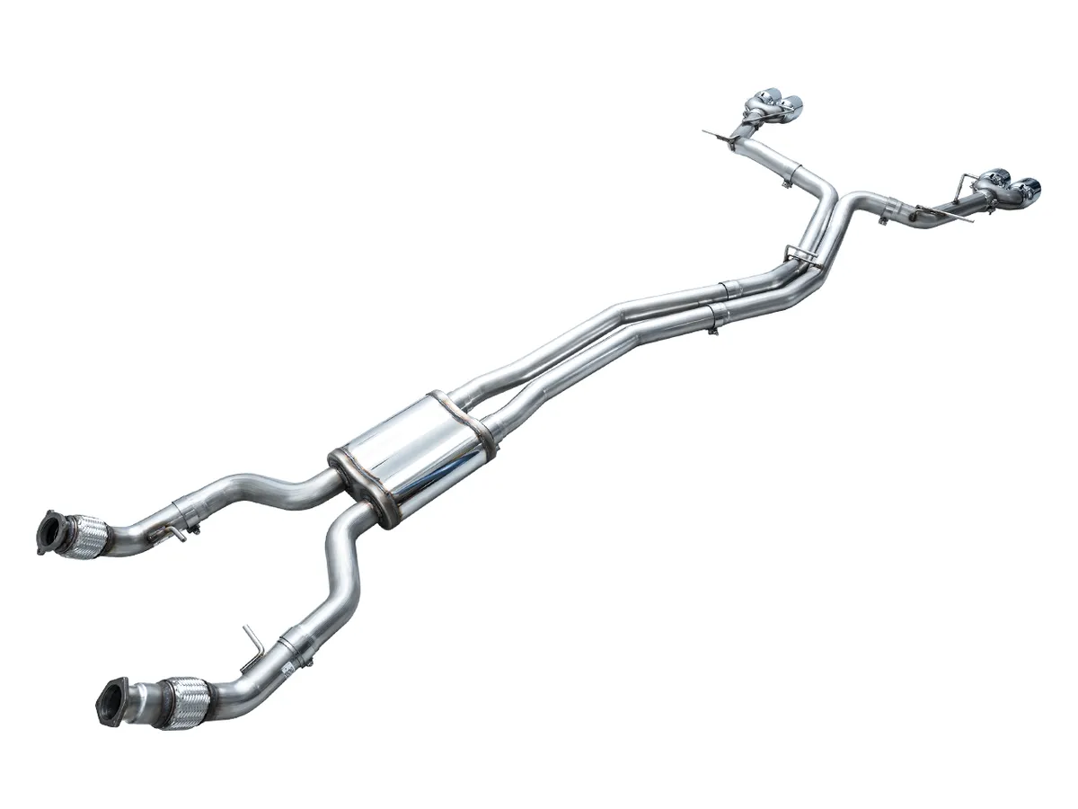 AWE Track Edition Exhaust for Audi C8 S6/S7 - Diamond Black Tips product image