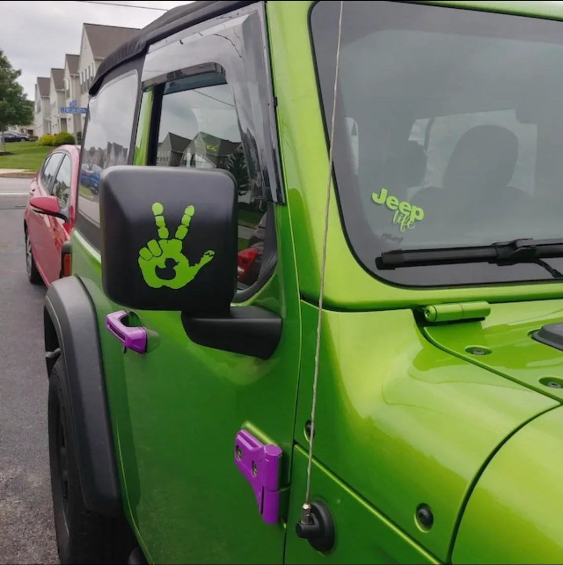 Hect Creations Rubber Duck Hand Wave Decal Set for Jeep Mirrors product image