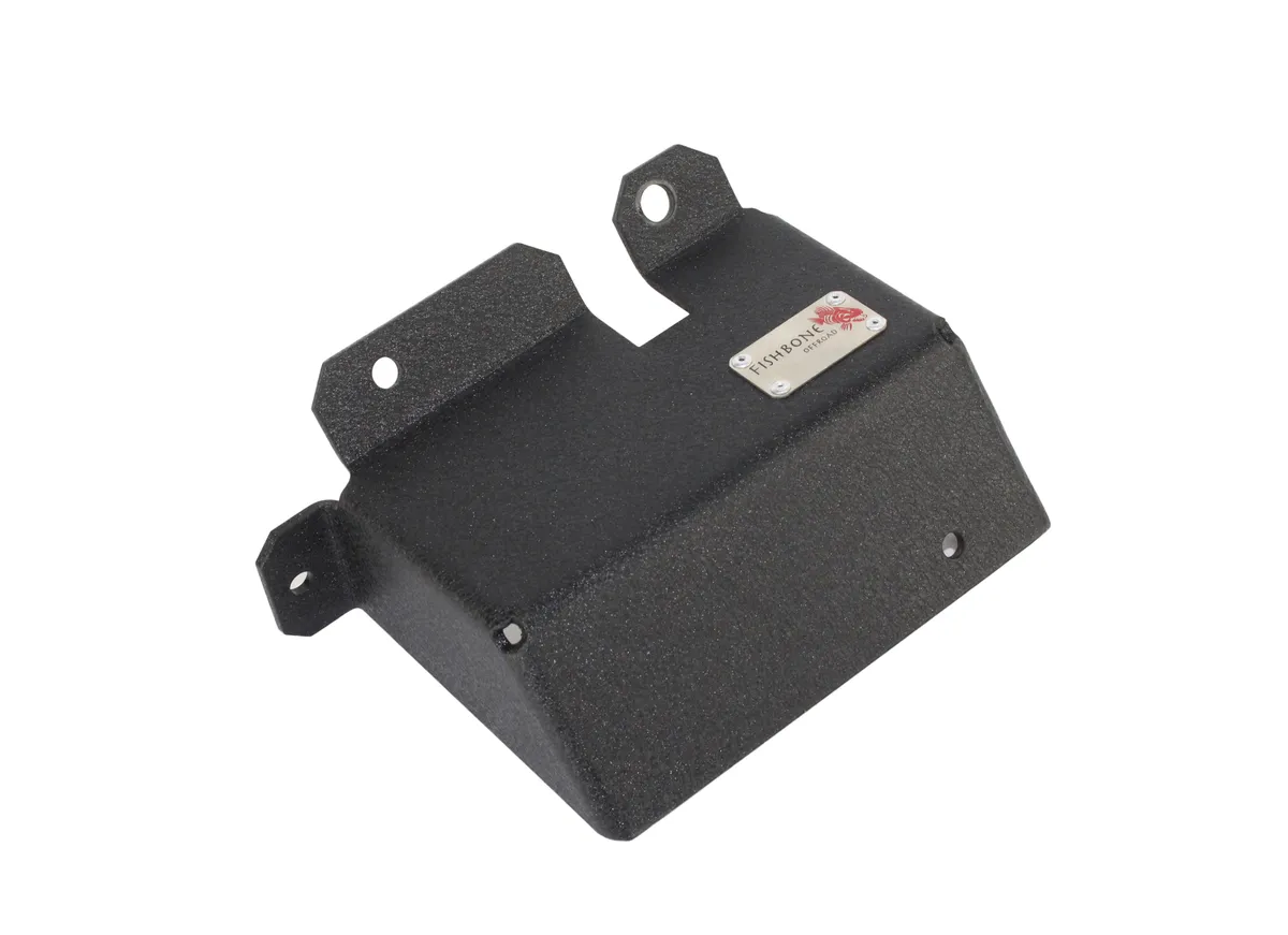 Jeep TJ Steering Box Skid Plate 97-06 Wrangler TJ Black Textured Powdercoat Fishbone Offroad product image