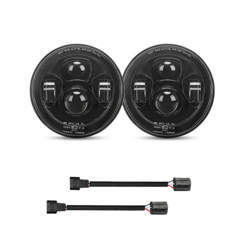 DOT Approved 7 Inch Round LED Headlights for 1997-2018 Jeep Wrangler JK/ TJ / CJ / LJ product image