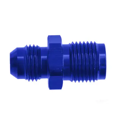 Redhorse Performance 06 an Male to 5/818 Inverted Flare Pump/Fuel Line Adapter Blue