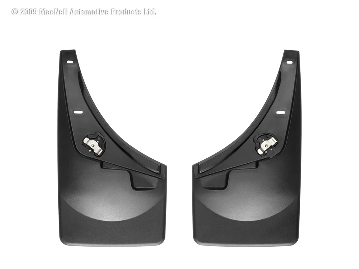 2008 - 2010 Ford F250/350 Superduty Black No Drill MudFlaps without Flares moldings or plastic running boards product image