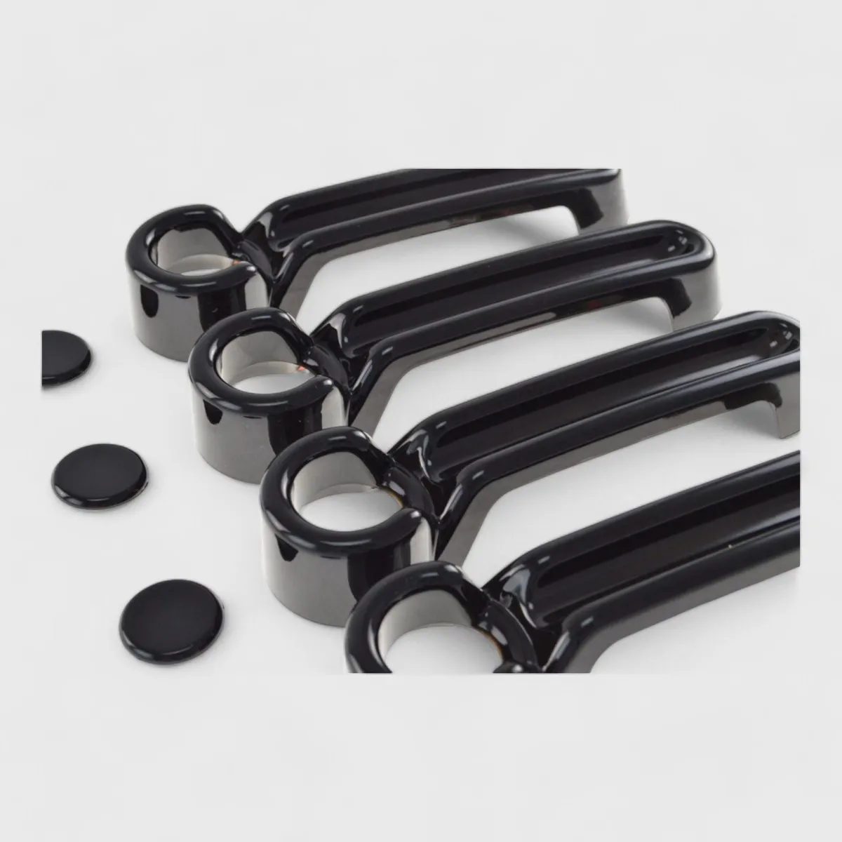 Chrome Delete Gloss Black Door Handle Cover No Smart Key - DH6122BLK product image