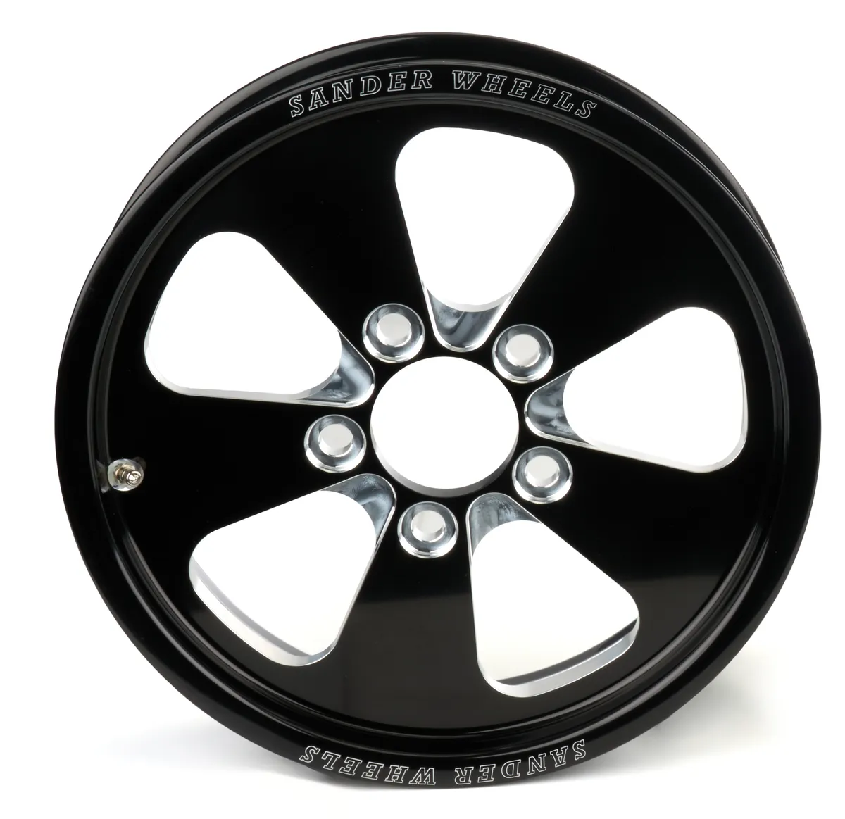 Sander Engineering 740 Series 15x3.5x2.2 fr gd 5 Spoke 5x4.75 Blk &