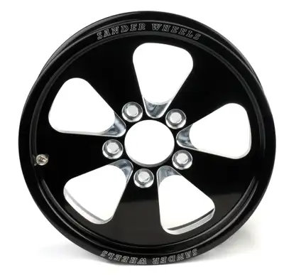 Sander Engineering 740 Series 15x3.5x2.2 fr gd 5 Spoke 5x4.75 Blk &