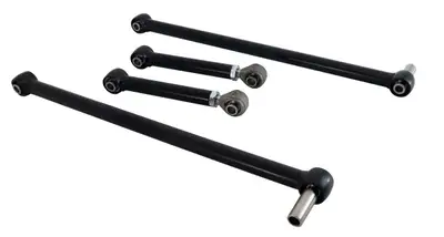 Ridetech Replacement 4-Link Bar Kit W/ R-Joints For Universal Parallel 4-Link Single Adjustable Upper Bars Lower Bars Panhard Bar And R-Joint Spacers Powder Coated Satin Black Ridetech