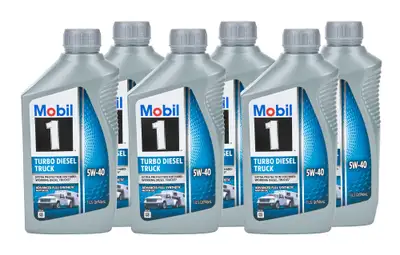 Mobil 1 5w40 Turbo Diesel Oil Case 6x1 Qt Bottles