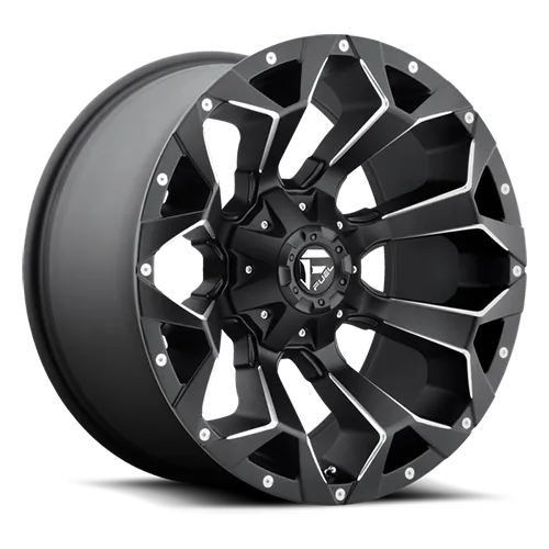 Aluminum Wheels 17X8.5 Assault D546 6 On 120 Matte Black Milled 67 Bore 14 Offset 8 Spoke Fuel Off Road Wheels product image