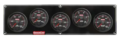 Quickcar Racing Products Redline 5 Gauge Panel OP/WT/OT/FP/WP