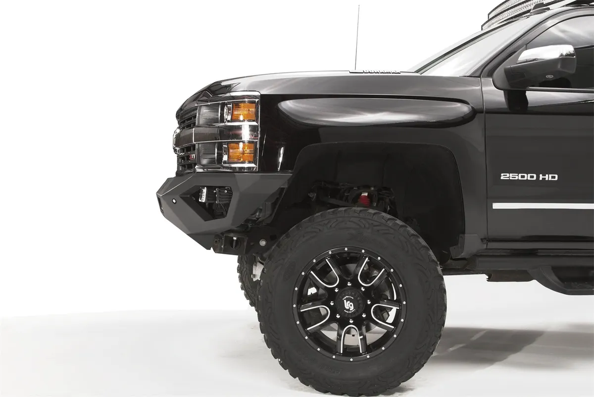 Vengeance Front Bumper; 2 Stage Black Powder Coated; Sensor Bumper; No Guard; product image