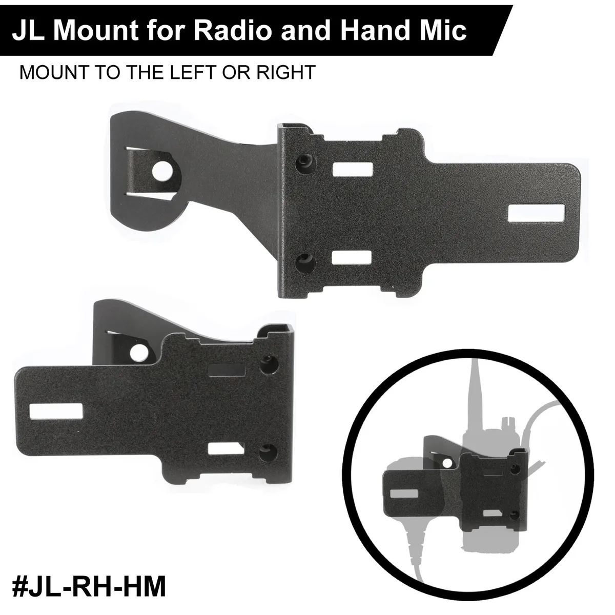 Handheld Radio Grab Bar Mount For Jeep JK Jku/Jlfits R1/V3/Gmr2/Gmr2 Plus/Rh5r product image
