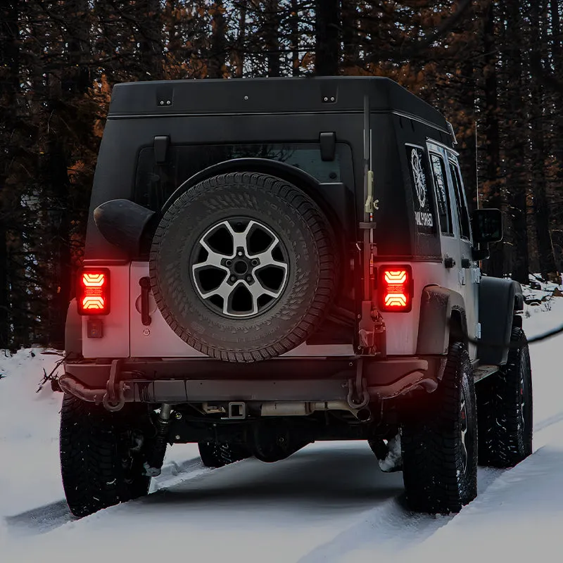 Smoked LED Tail Lights for Jeep Wrangler JK 2007-2018 product image