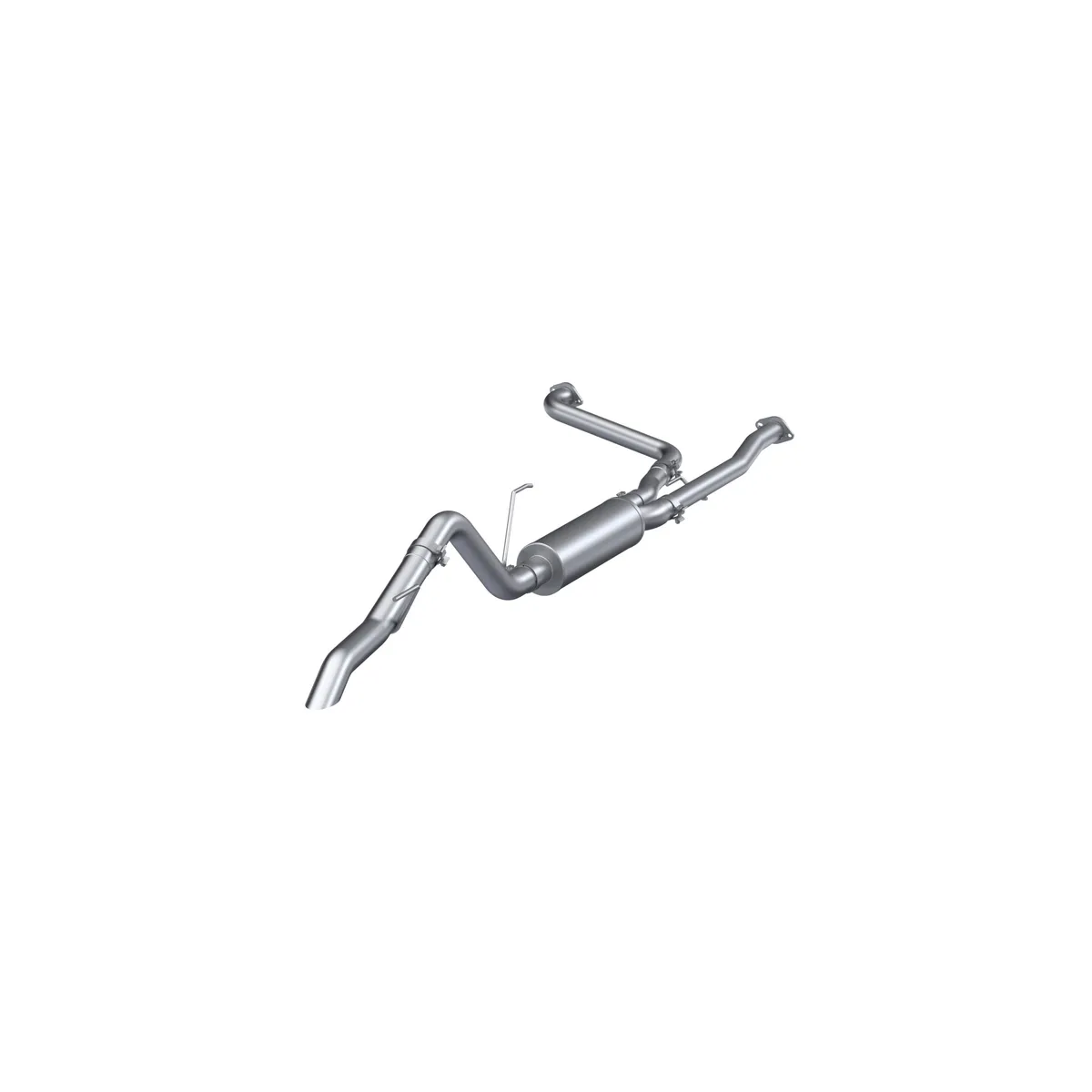 Armor Lite Cat Back Performance Exhaust System; 2.5 in. Diameter; 3 in. Single High Clearance Rear Exit; Turn Down Tail; Aluminized Steel; product image