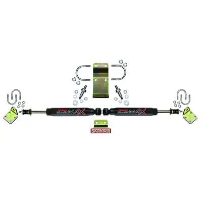 Skyjacker Steering Stabilizer Dual Kit Black Dual Kit Incl. Steering Dampers Mounting Brackets Hardware Boots Sold Separately Skyjacker