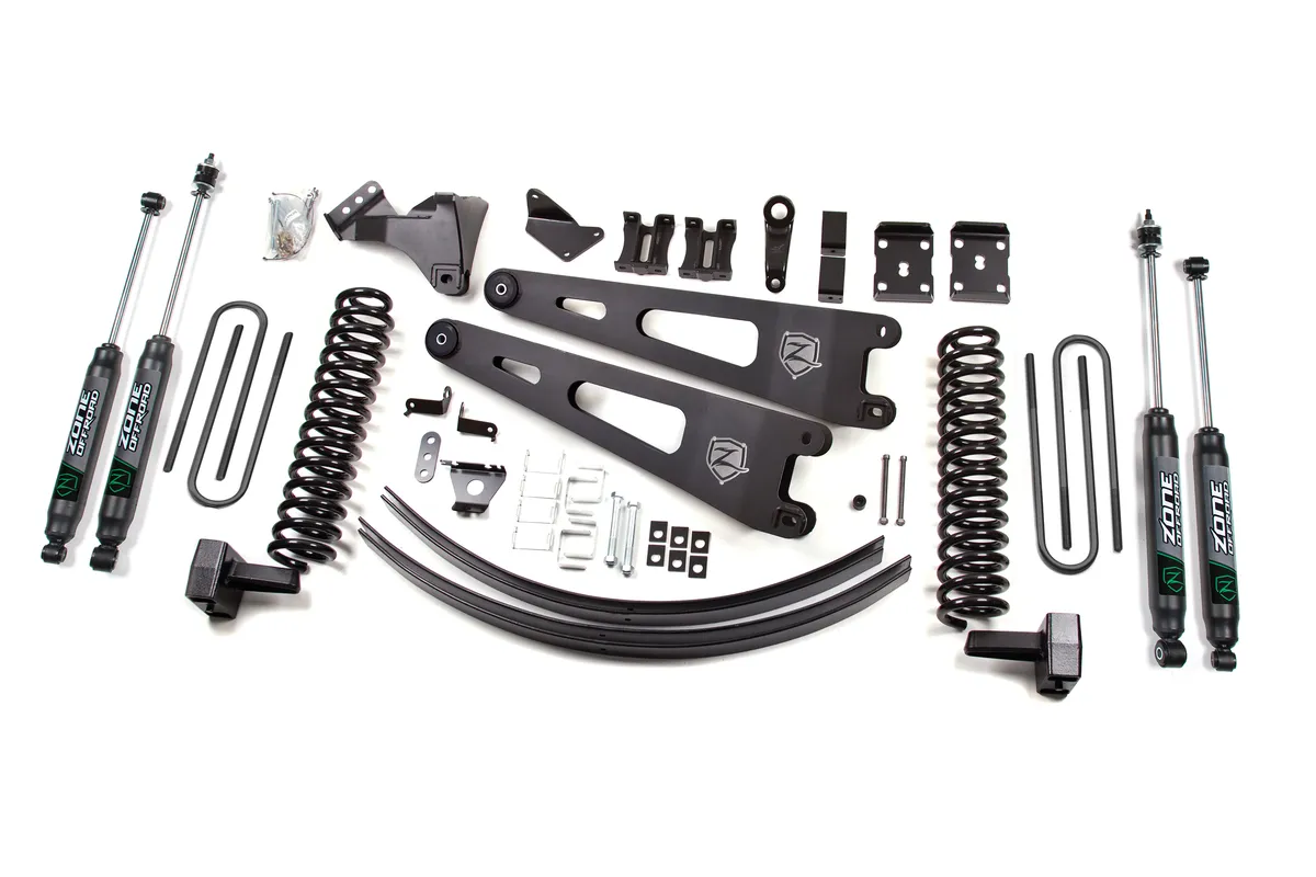 Zone Offroad 11-14 Ford F-250/F-350 Super Duty 6 Inch Lift Kit Diesel Without Overload With Nitro Shocks Zone Offroad
