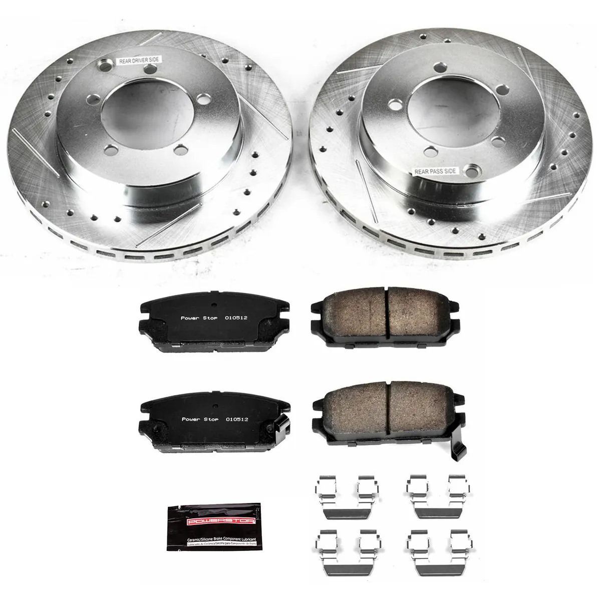 Z23 Evolution Sport Upgrade Kit: Drilled/Slotted Rotors; Carbon-Fiber Ceramic Pads W/Hardware product image