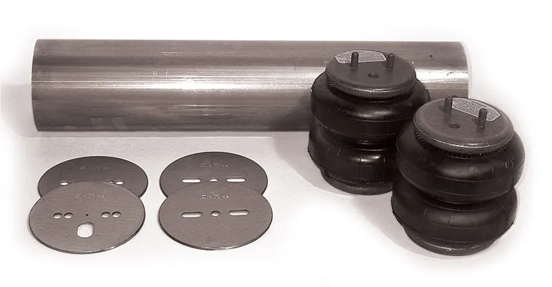 Coolride Air Spring And Bracket Kit Universal Fitment 4000 Lb 6.5 Inch Diameter Double Convoluted Air Springs 4.5 Inch Diameter Tubing And Plates Ridetech product image