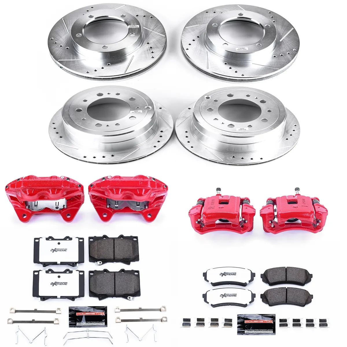 Z36 Truck/Tow Upgrade Kit: Drilled/Slotted Rotors; Carbon-Fiber Ceramic Pads; Powder Coated Calipers product image