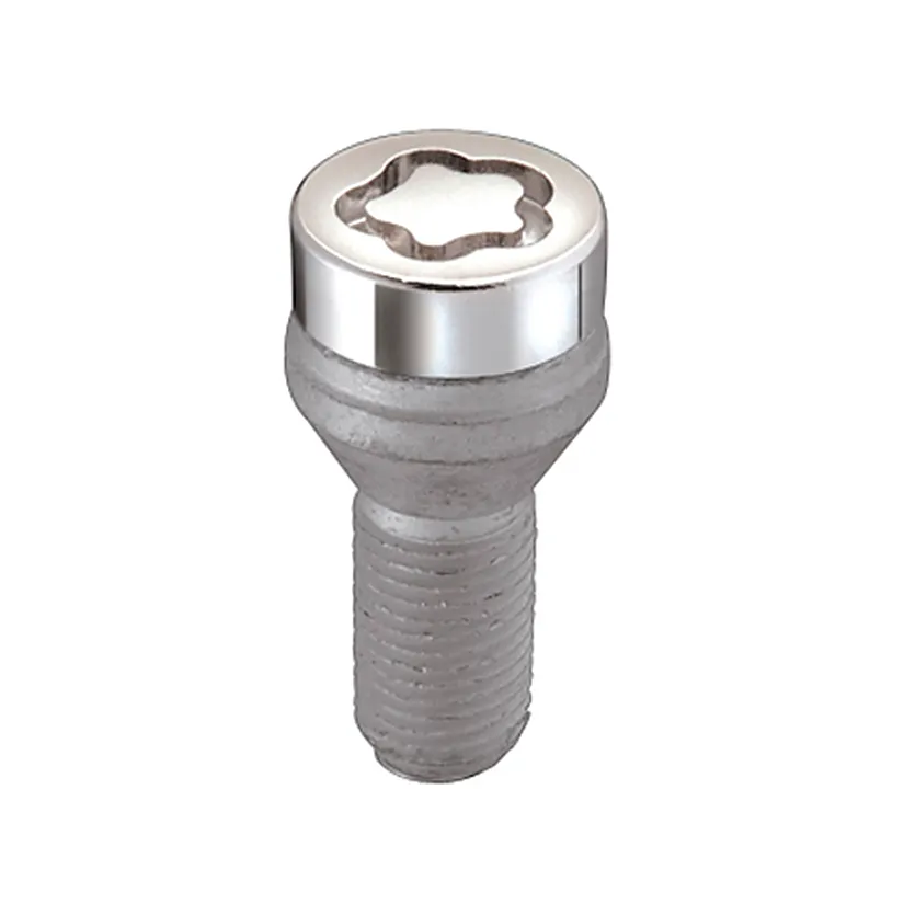 Wheel Lock Set M14x1.5 Bolt Cone Seat 17mm Hex 27.5mm Shank Chrome product image