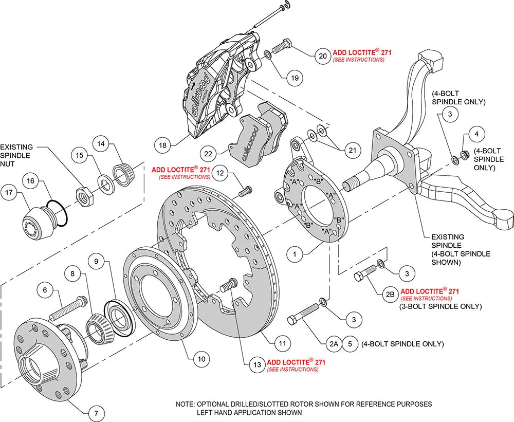 1963 - 1970 Ford, Mercury Forged Dynapro 6 Big Brake Front Brake Kit (Hub) - 140-12947 product image