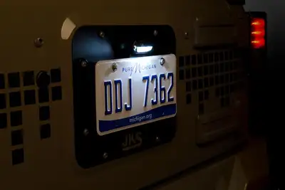 JKS License Plate Relocation Kit w/Light Wrangler JK JKS Manufacturing