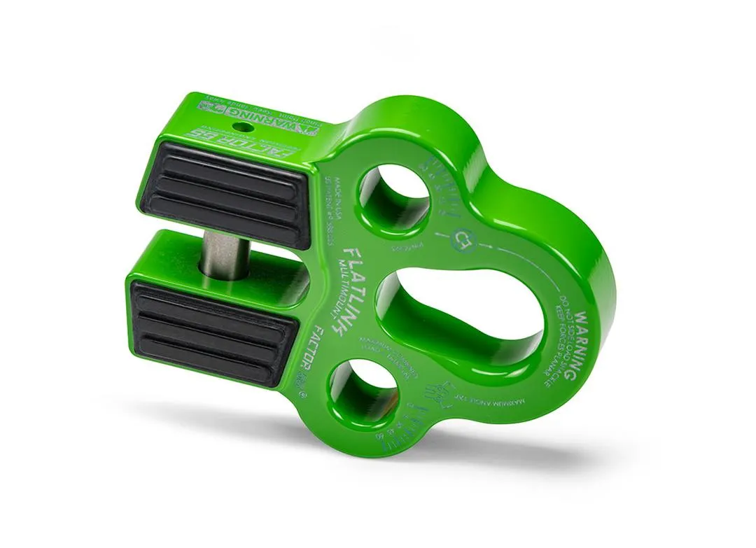 Factor 55 00225-08 Flatlink Multimount Winch Shackle Mount -- Green product image