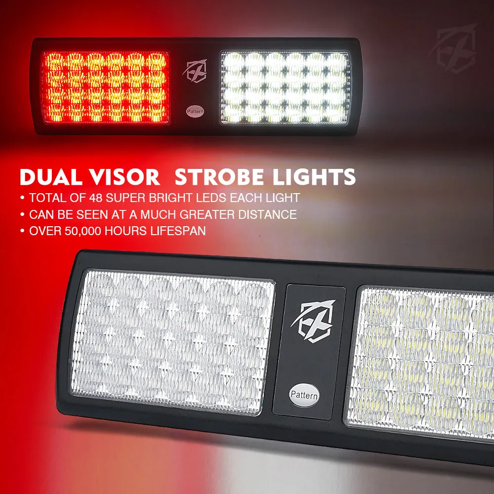 Dual Windshield Sun Visor Strobe Lights | Agent Series product image
