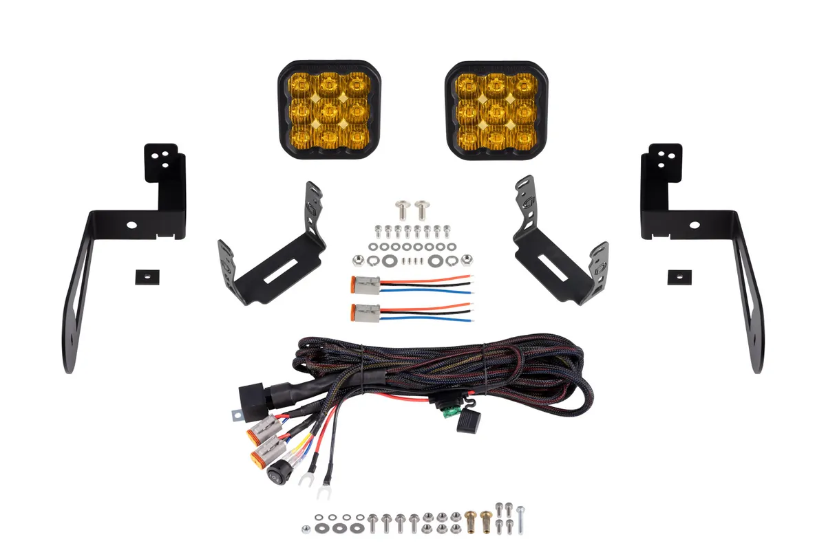Diode Dynamics - Jeep JK SS5 CrossLink Bumper Lightbar Kit, Pro Yellow Driving product image