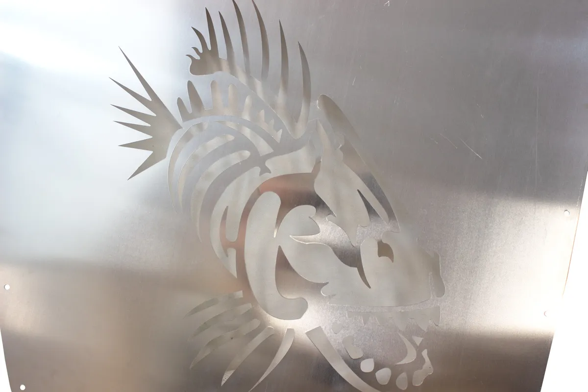 201318 Wrangler Fishbone JK Hood Louver (1318)raw Unpainted Raw Aluminum product image