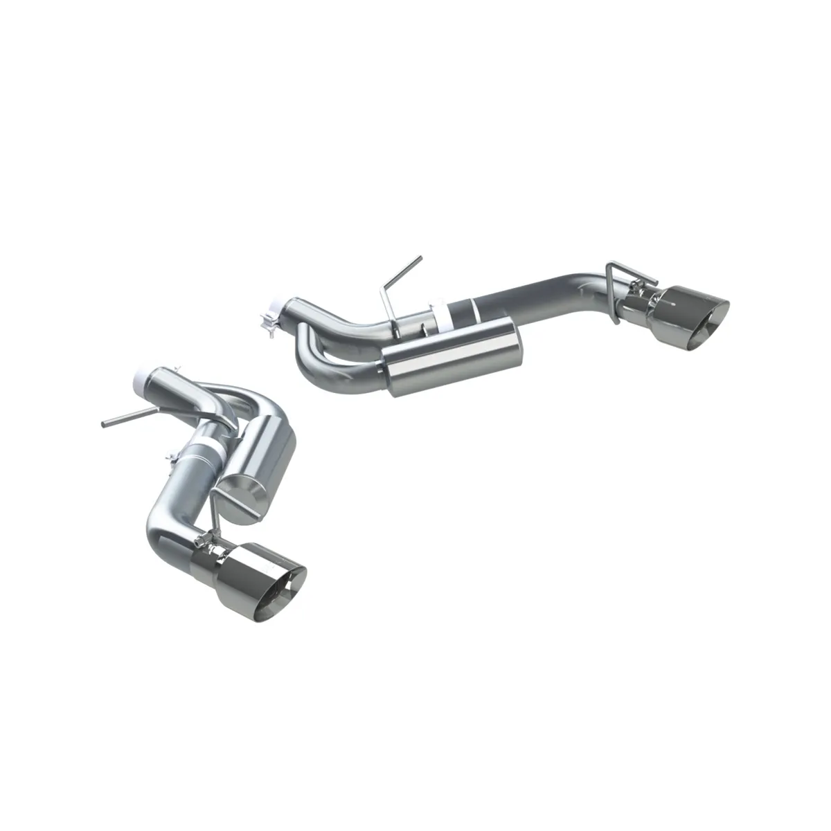 Armor Plus Axle Back Exhaust System; 3 in.; Dual; Incl. Muffler/Tailpipes/Hardware/4.5 in. Outlet Diameter Tip; Dual Rear Exit; 409 Stainless Steel; product image