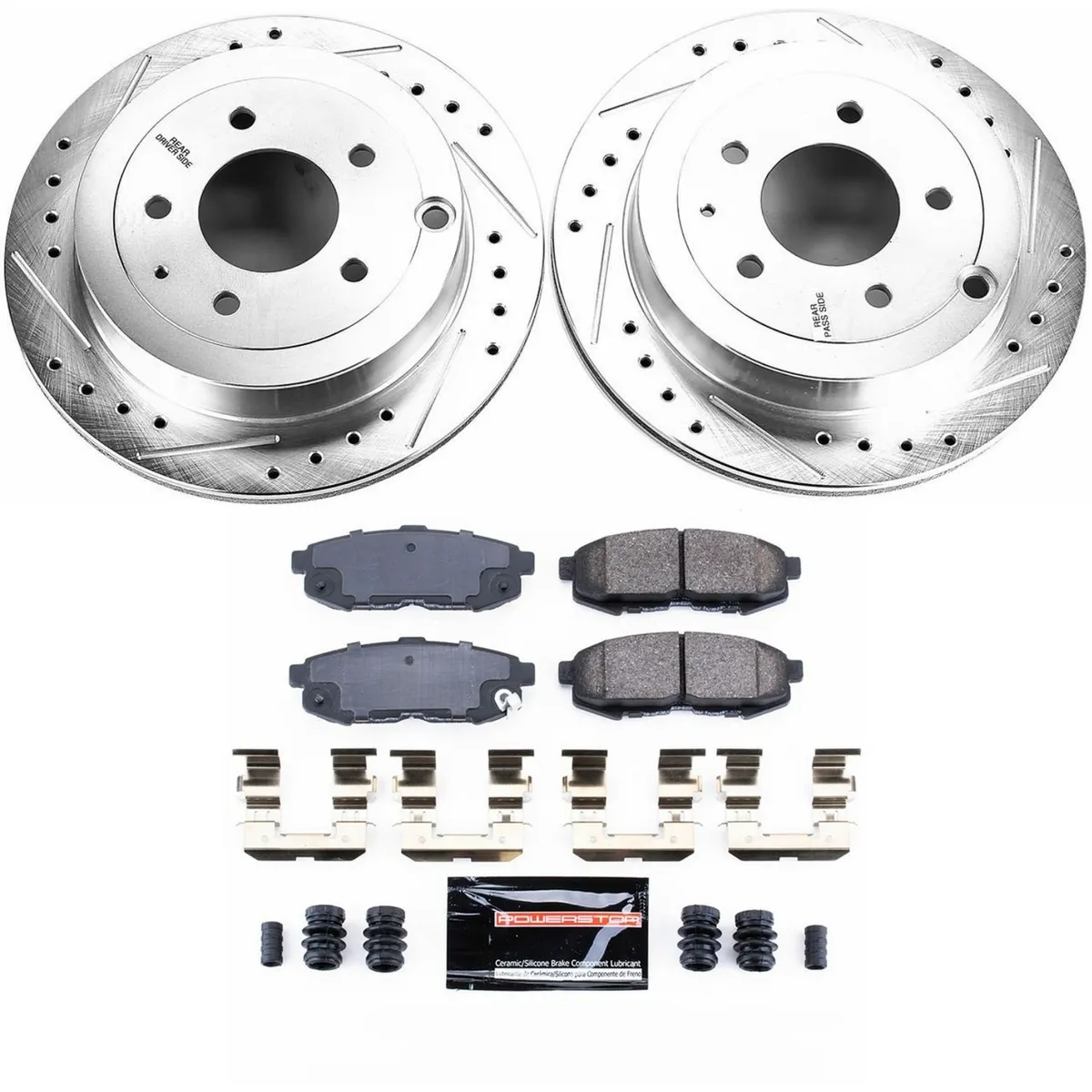 Z23 Evolution Sport Upgrade Kit: Drilled/Slotted Rotors; Carbon-Fiber Ceramic Pads W/Hardware product image
