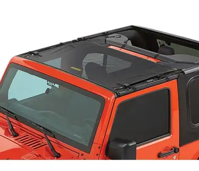 Bestop Jeep Wrangler Bikini Top Sun Standard Targa Style Bikini Top For Jeep 2007-2018 Wrangler JK Mesh Fabric Bestop