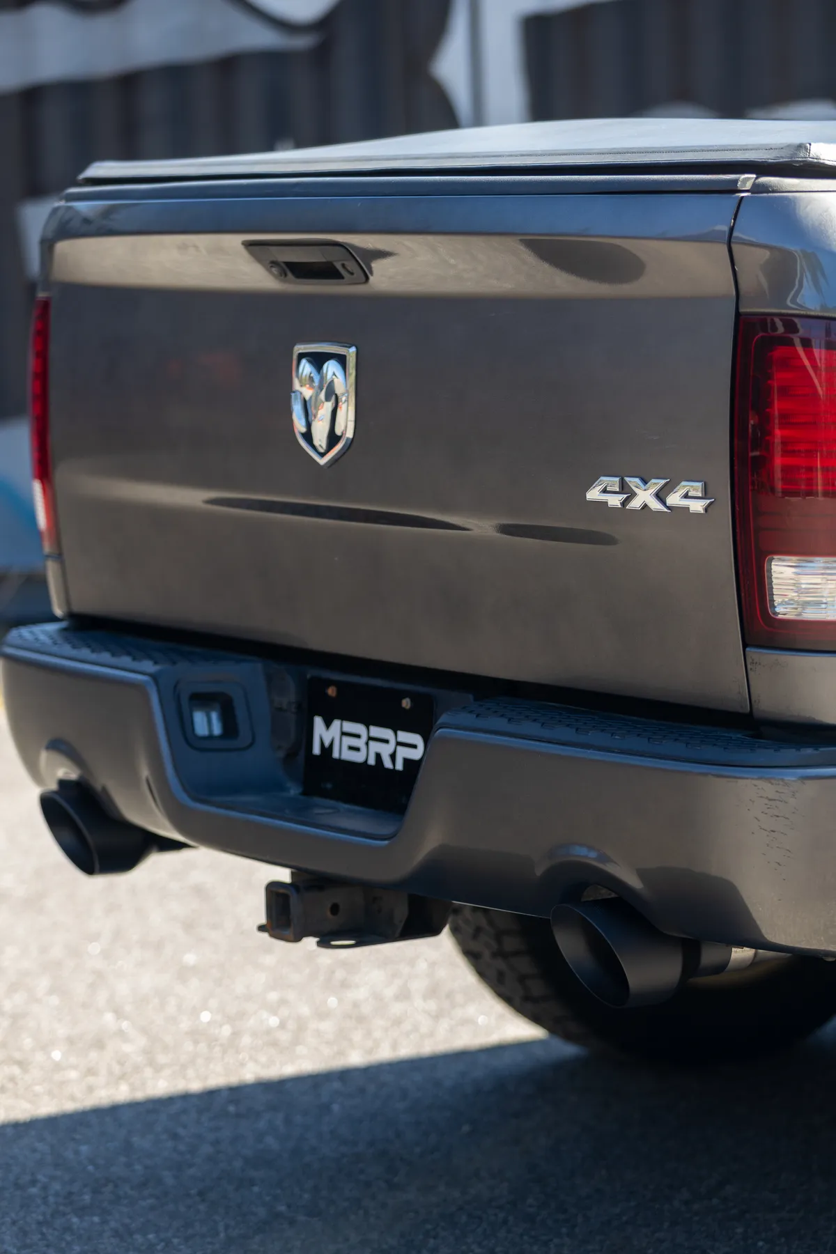 2009-2018 Ram 1500 and 2019-2024 Ram 1500 5.7L Hemi Black Exhaust Tips, Armor BLK 5 Inch OD Dual Wall Angle Cut. Sold In Pairs MBRP product image
