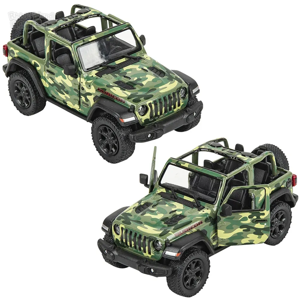 5\" Diecast 2018 Jeep Wrangler Camo Open Top product image
