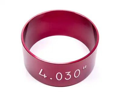 Proform Engine Piston Ring Compressor Tapered Fits 4.030 Inch Piston Bore Aluminum Red Anodized Proform