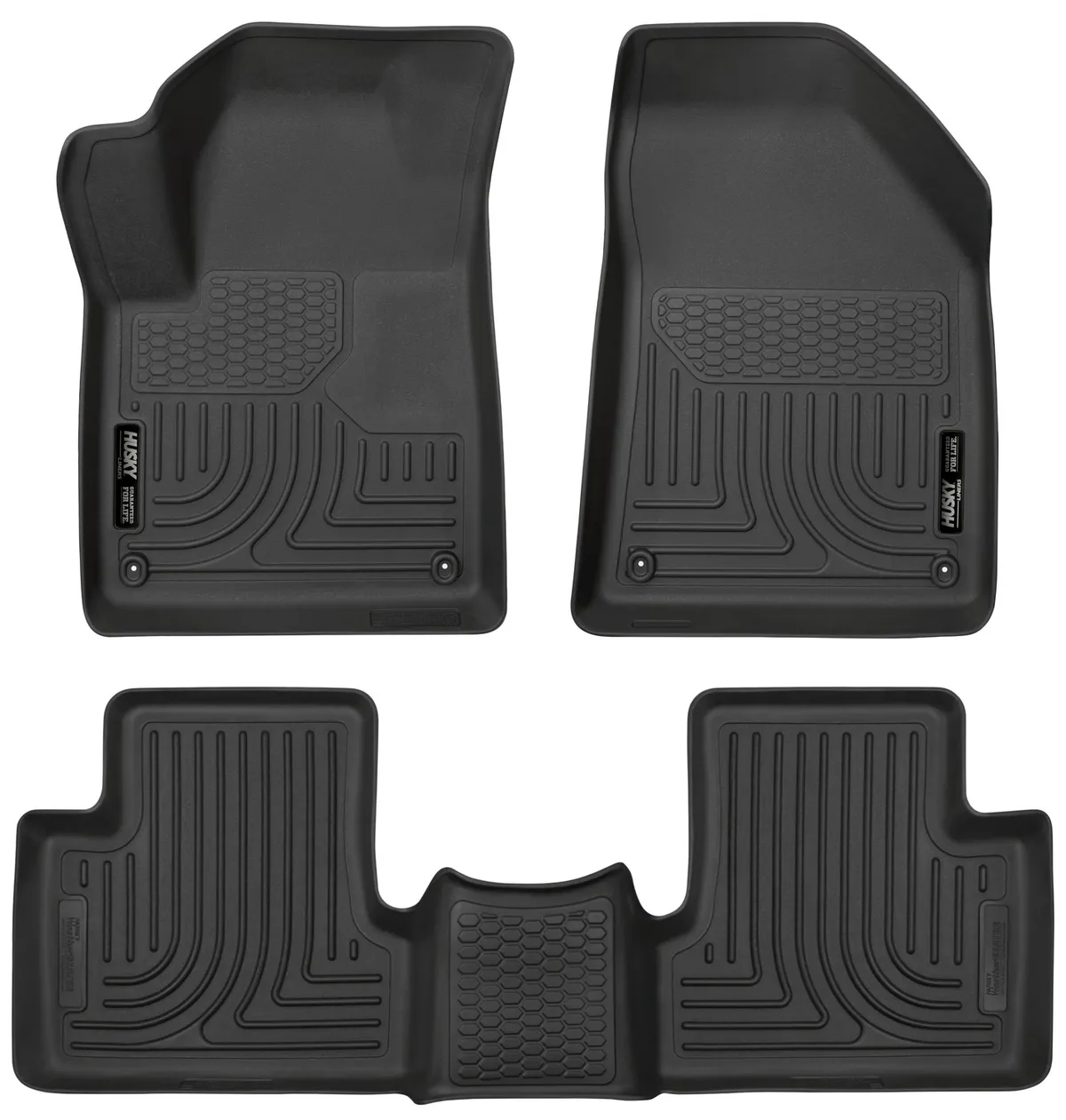 1523 Cherokee Front & 2nd Seat Floor Liners Weatherbeater Series Black product image