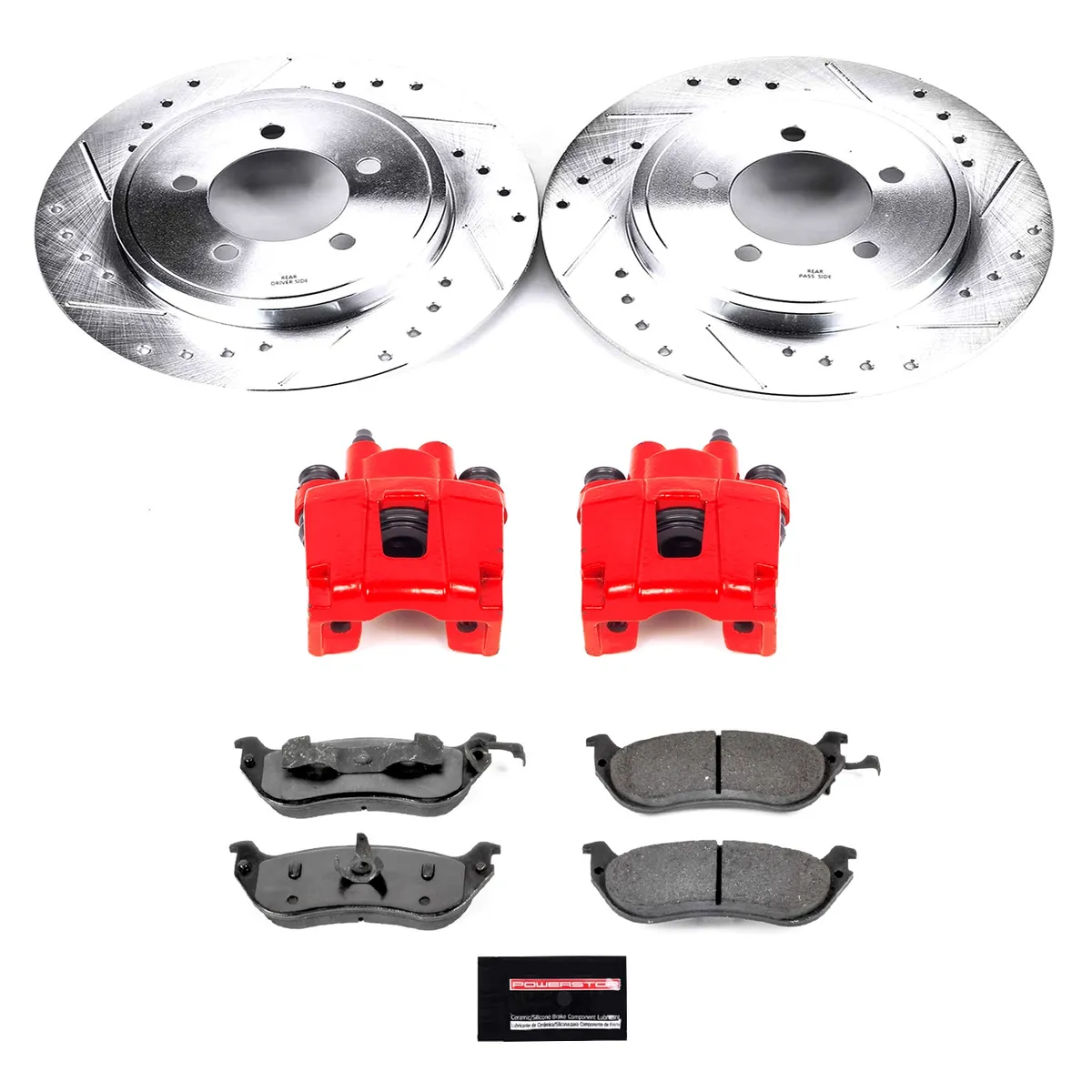 Z36 Truck/Tow Upgrade Kit: Drilled/Slotted Rotors; Carbon-Fiber Ceramic Pads; Powder Coated Calipers product image