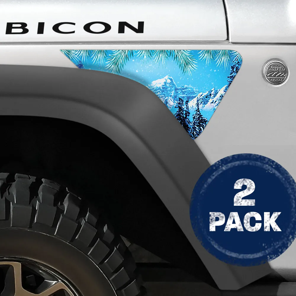 Winter Skyline 2pc Vinyl Fender Decal product image