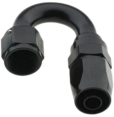 Fragola Performance Systems Hose Fitting #10 180 Deg Pro-Flow Black
