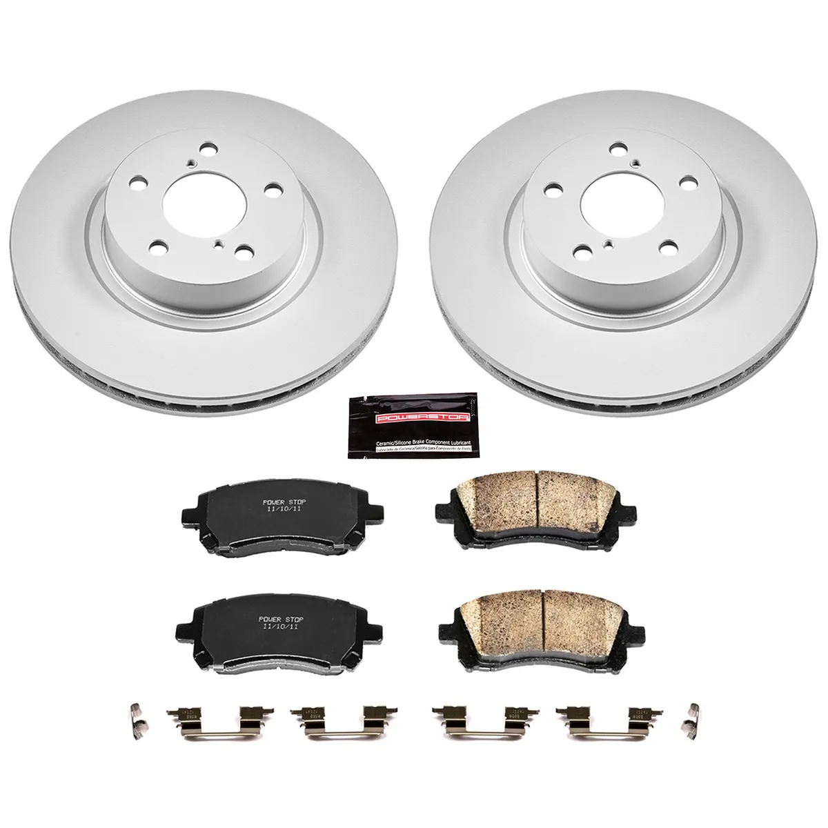 Z17 Geomet Coated Rotor Kit: Genuine Geomet Fully Coated Rotors; Ceramic Pads W/Hardware product image