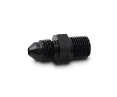 Vibrant Performance Male AN to Male BSPT Adapter Fitting; -6AN To 3/8-19 in. BSPT; Aluminum; Black Anodized;