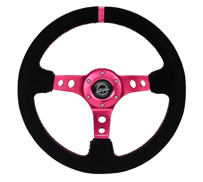 Steering Wheel 350mm 3in Dish Black Suede product image