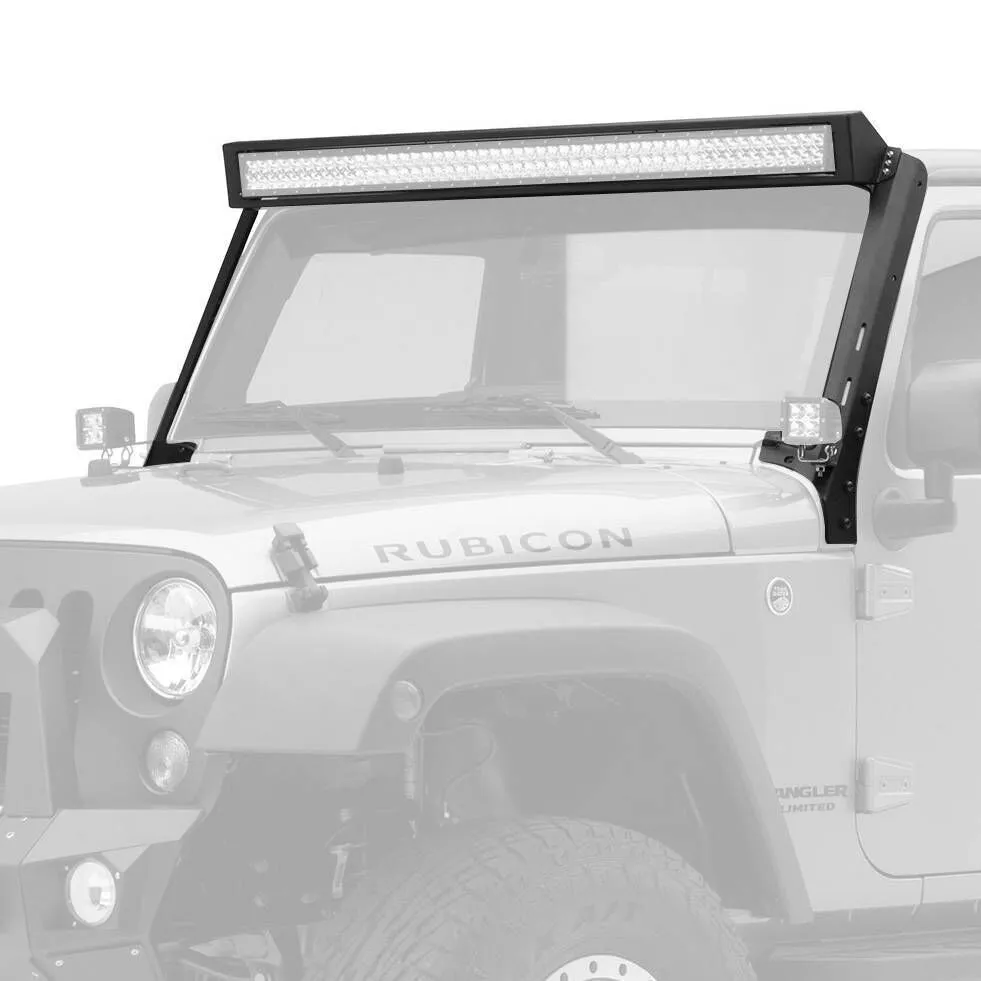 0717 Wrangler Wlf Windshield Light Mount Frame With Light Brackets For 50in e2 Textured product image