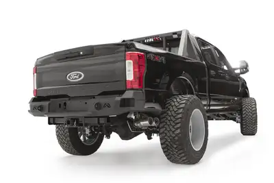 Fab Fours 11-16 F250 F350 Fab Fours Black Steel Front Bumper w Pre-Runner Guard